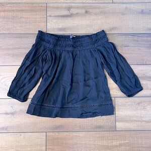 Black Off-Shoulder Blouse